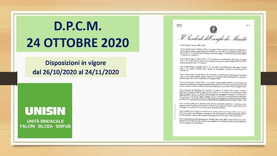 DPCM 24 Ottobre 2020